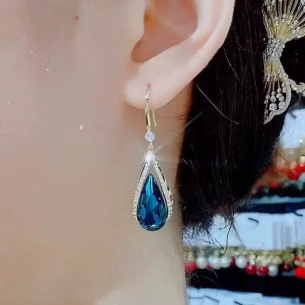 Aretes Pendulo azul - Imagen 3