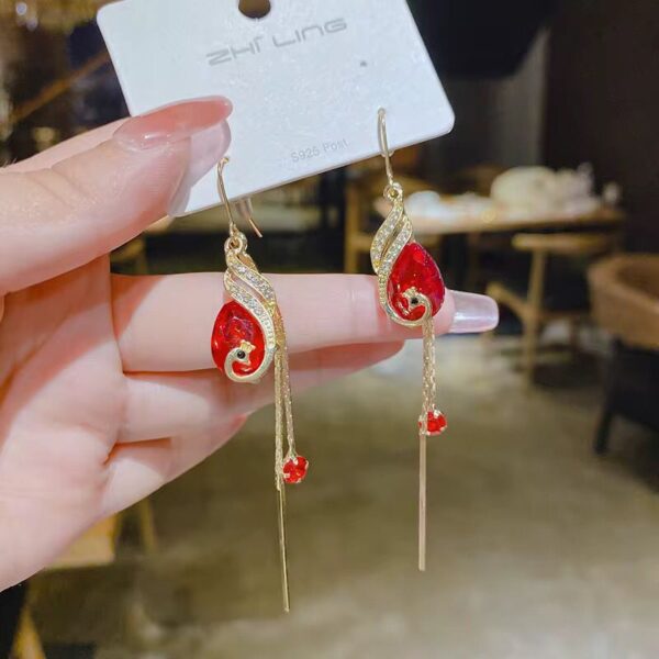 Aretes Fénix Rojo